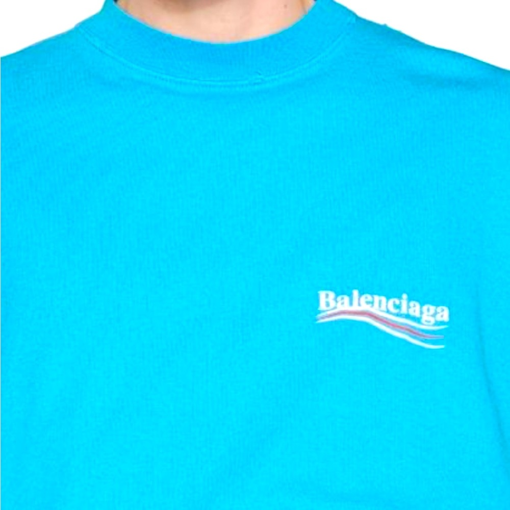 Oversized Balenciaga shirt with logo in front and big logo in the back.